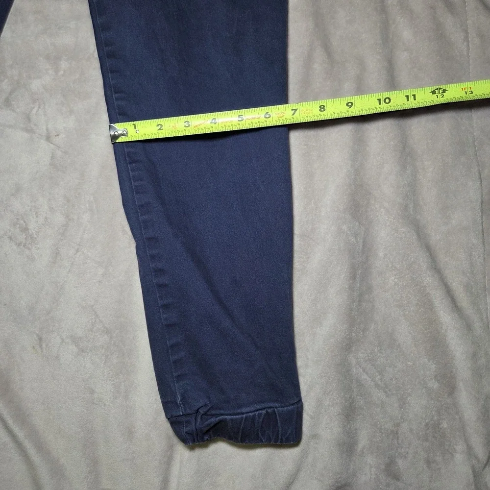 WOWIE Men's Jogger Pants Size L Navy Blue Drawstring Stretch Casual Tapered